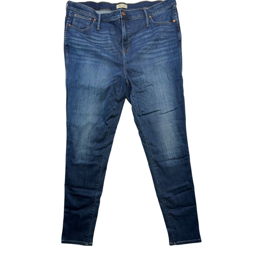 Madewell Womens 10" High-Rise Skinny Jeans 37 Tall Blue Denim